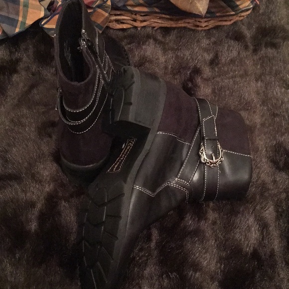 🦊Baretraps black leather/suede Moto boots - Picture 2 of 4